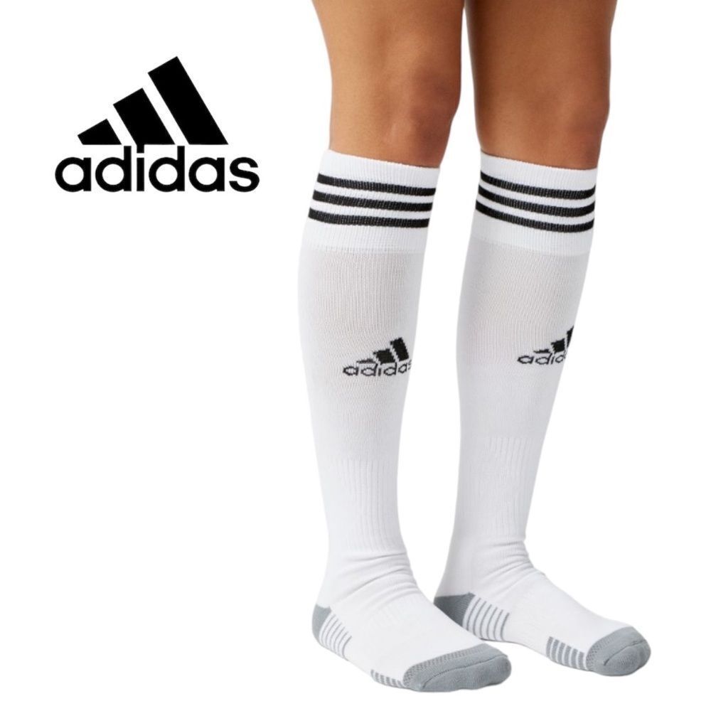 (2) ADIDAS Copa Zone White Black Cushion Soccer Knee-High Socks -2 Pairs - M L